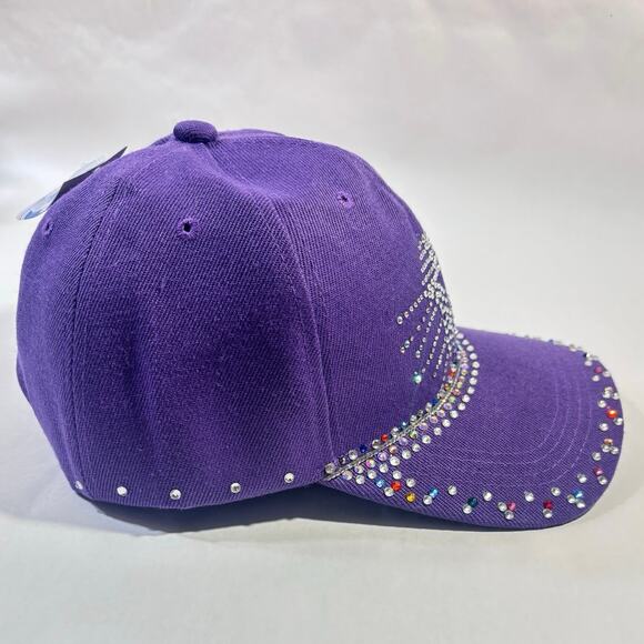 Handmade Rhinestone Studded Shooting Star Streetwear Shiny Bling Baseball Cap - Picture 6 of 11